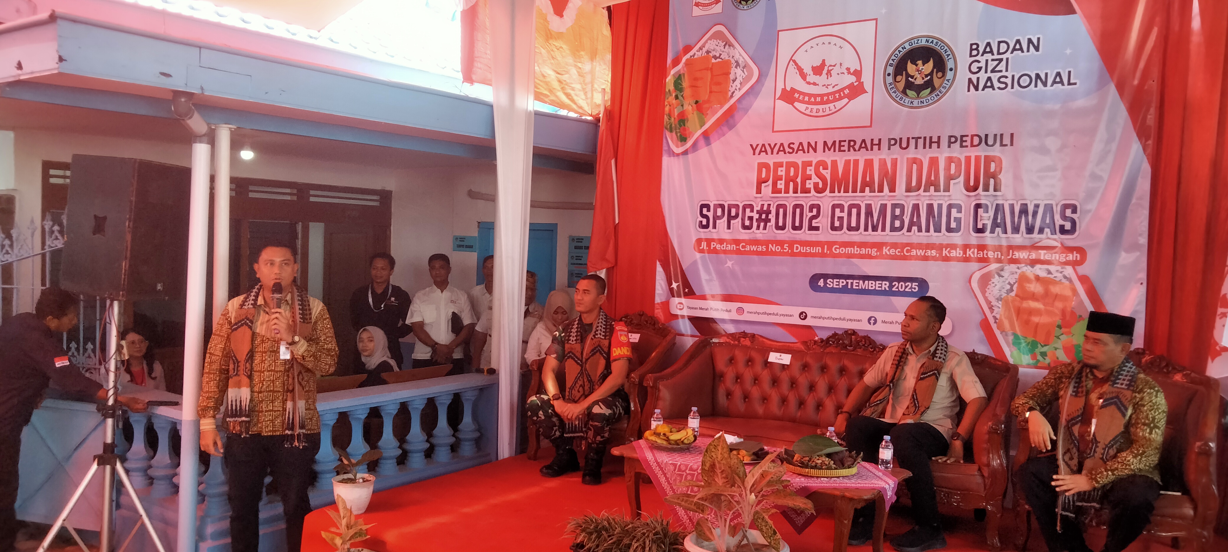 Bupati Klaten Resmikan SPPG Gombang, Cawas Jadi Yang Ke 13