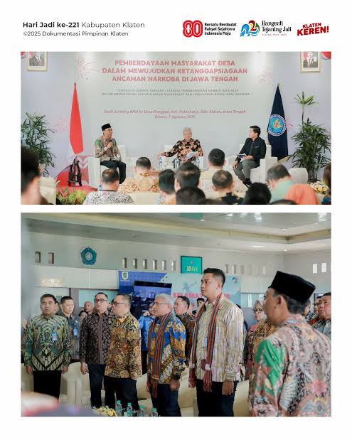 Kepala BNN Kunjungi Ponggok, Bupati Hamenang: Klaten Harus Bebas Dari Kasus Narkoba